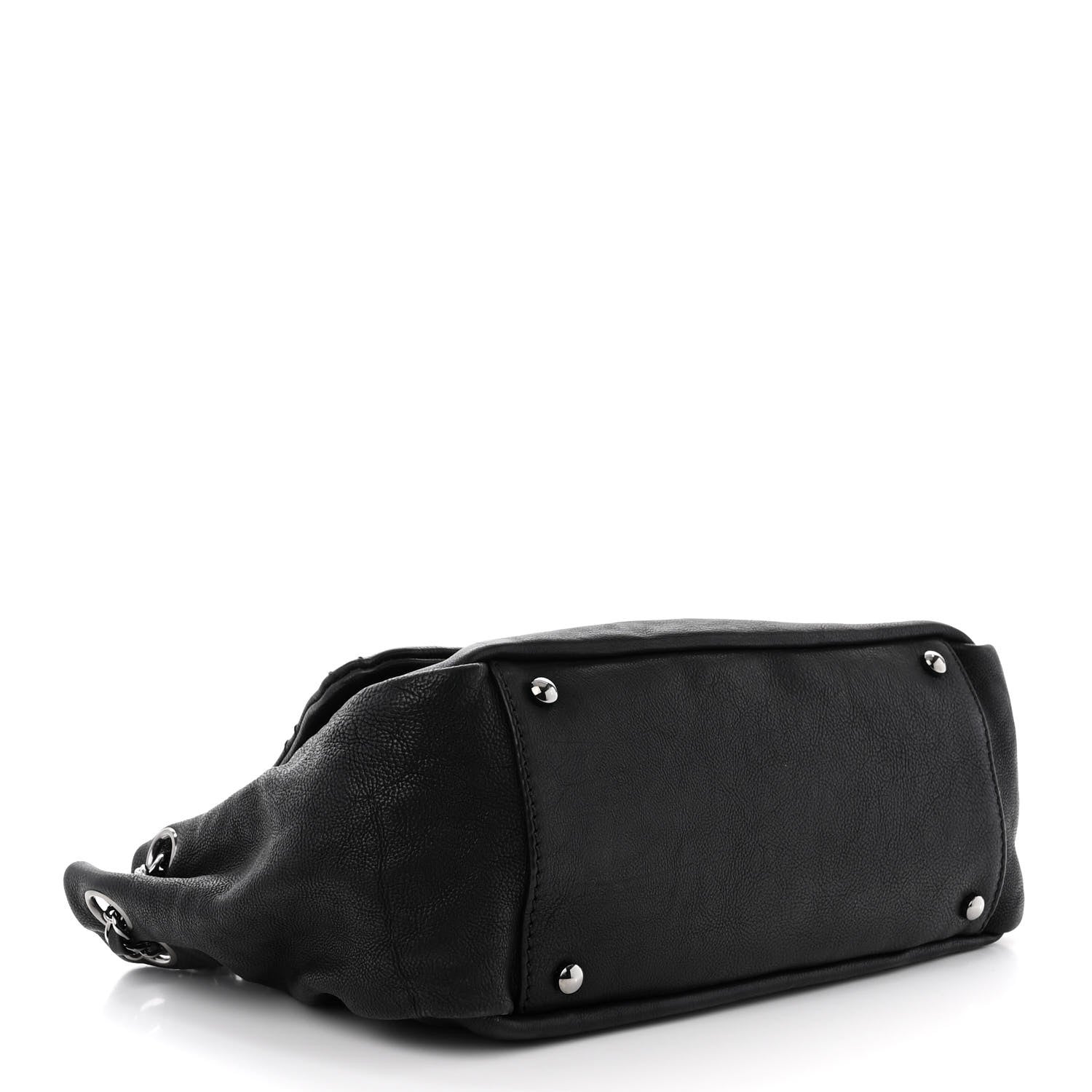 Chanel Calfskin Diamond Stitch Accordion Flap Black 4 of 13