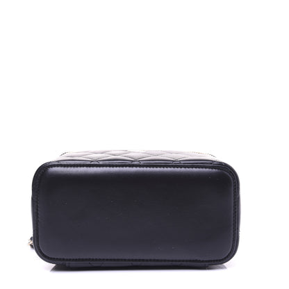Chanel Lambskin Quilted Small Vanity Case With Chain Black 13 of 15