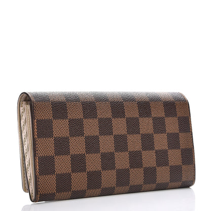 Louis Vuitton Damier Ebene Trunks and Locks Sarah Wallet 3 of 9