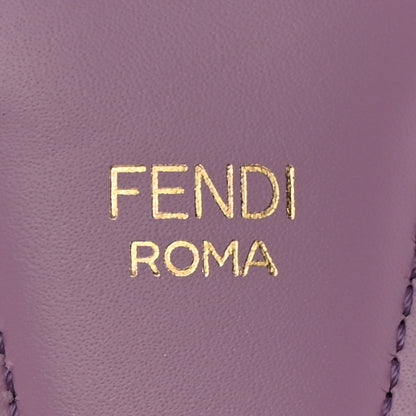 Fendi Jacquard Ribbon Vitello King FF Bi-Color Intreccio Adjustable Strap You Violetta Crema 3 of 6