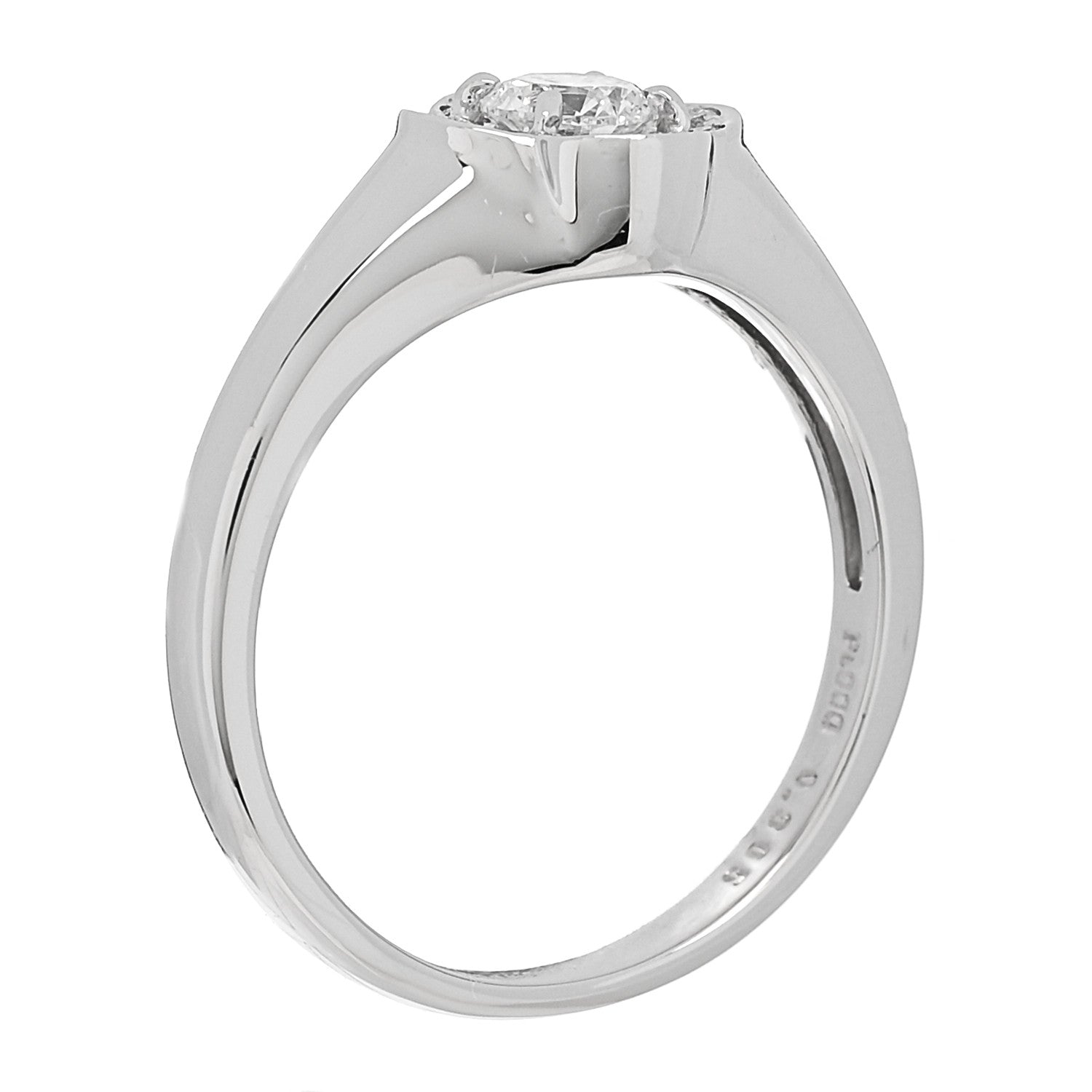 Parker & West by FASHIONPHILE Platinum Diamond .30ct Floral Signet Ring 53 6.25 7 of 9