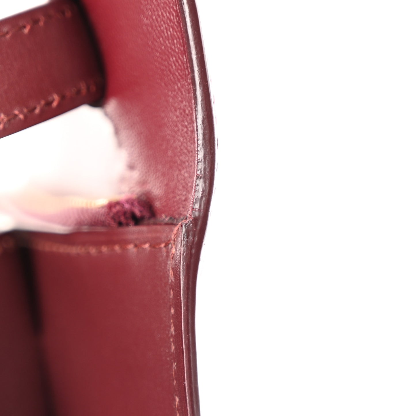 Box Calfskin Medium Classic Box Flap Bag Burgundy