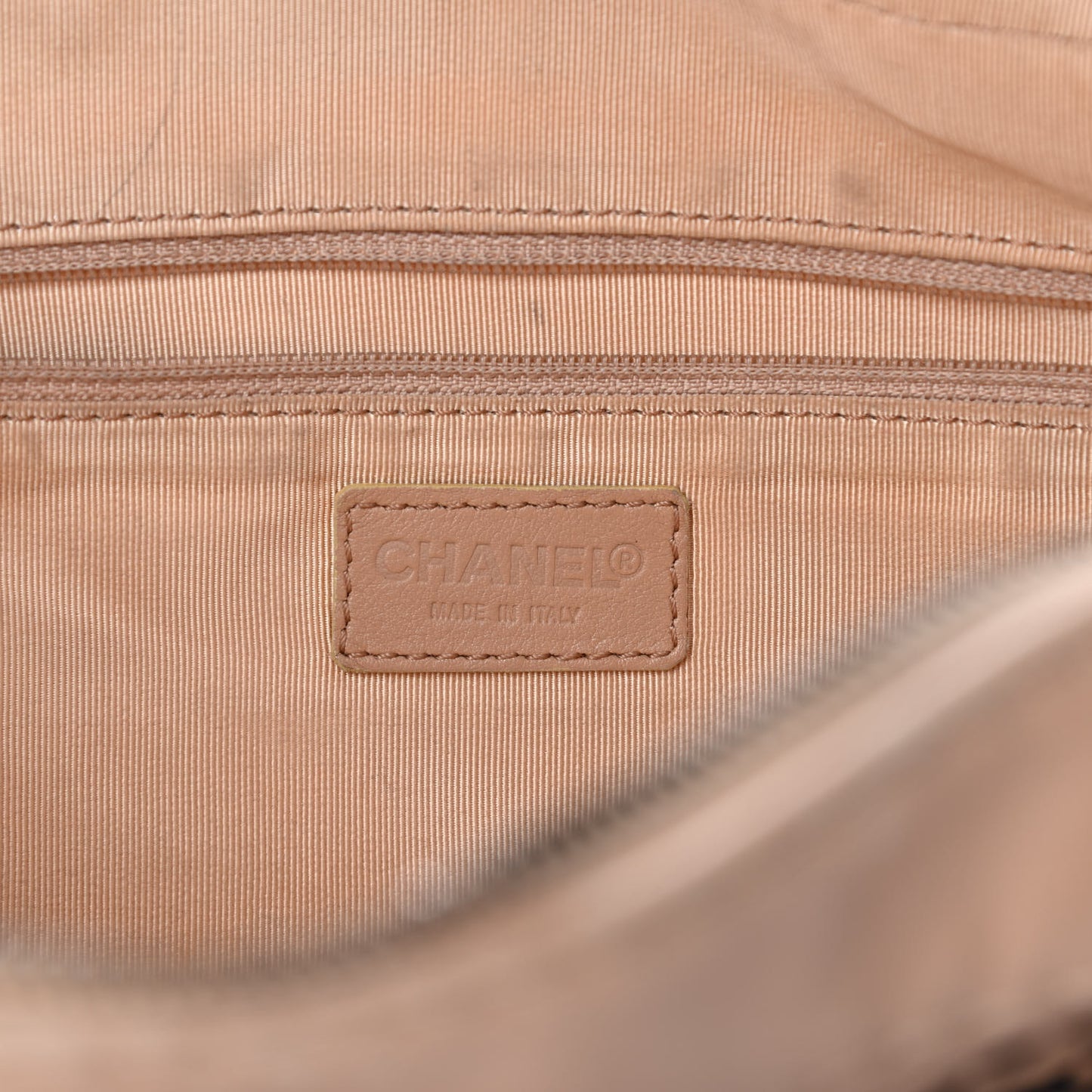 Calfskin Contrast Stitch Surpique Bowler Beige