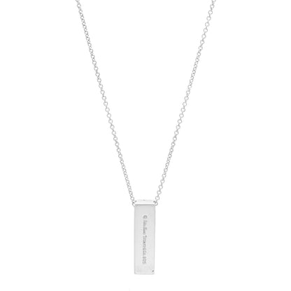Tiffany Sterling Silver Diamond Paloma Picasso Love and Kisses Bar Pendant Necklace 4 of 7