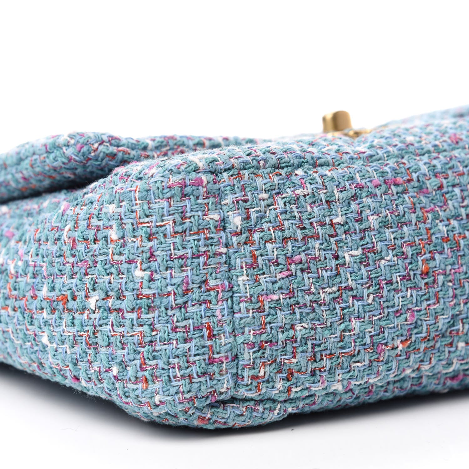 Chanel Tweed Quilted Medium 19 Flap Blue Multicolor 6 of 10