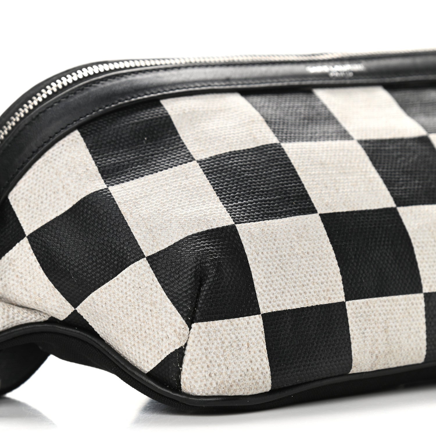 Saint Laurent Canvas Classic Belt Bag Black White 8 of 13