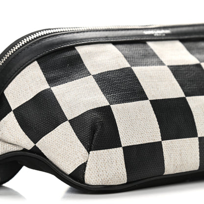 Saint Laurent Canvas Classic Belt Bag Black White 8 of 13