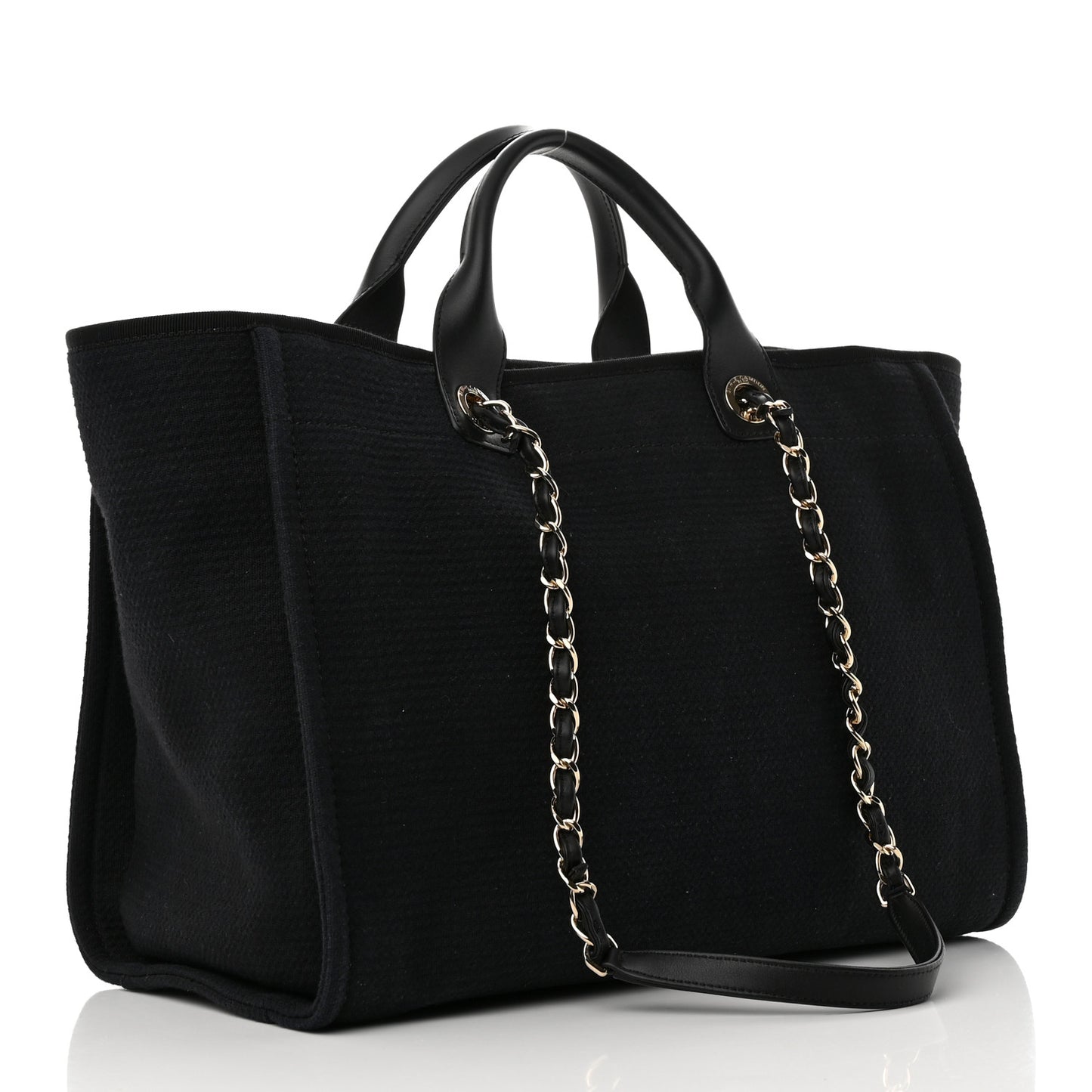 Mixed Fibers Medium Deauville Tote Black