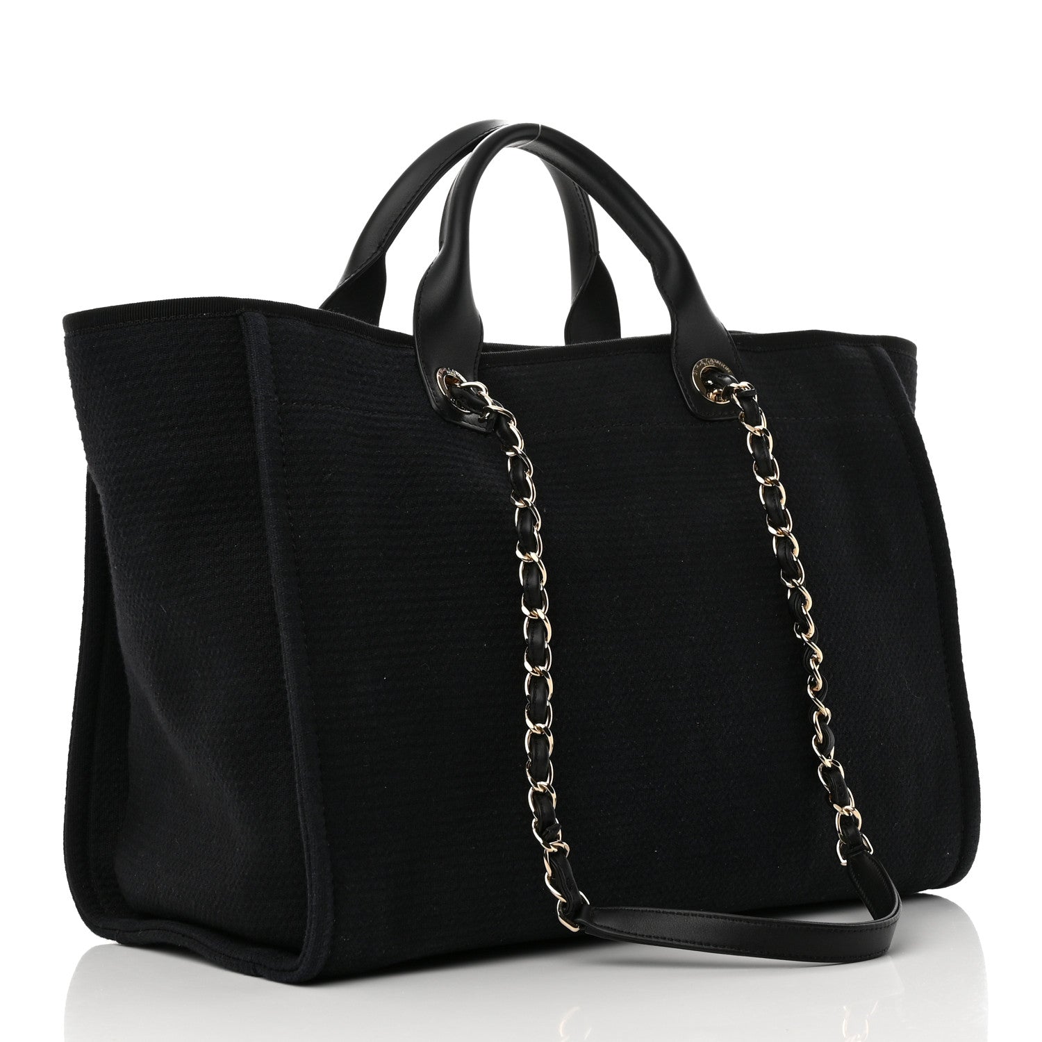 Chanel Mixed Fibers Medium Deauville Tote Black 4 of 11