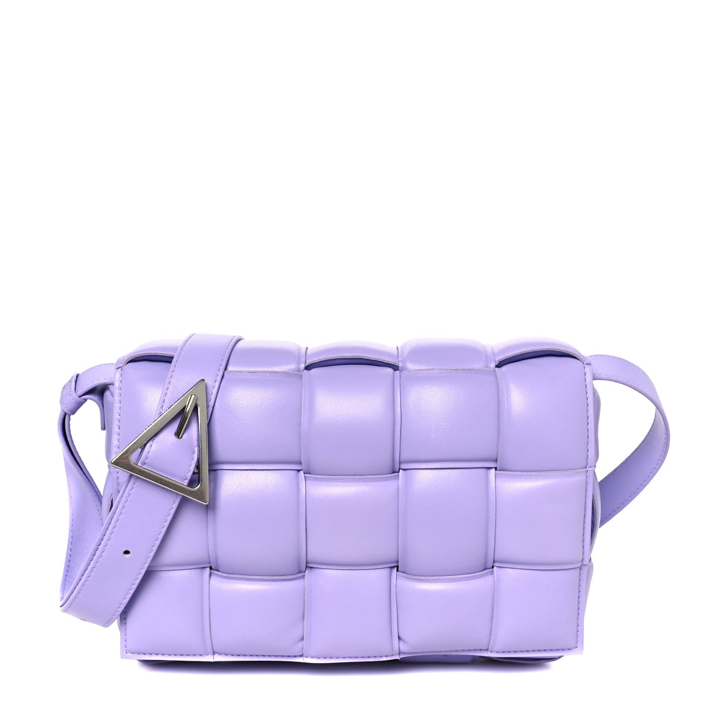 Nappa Maxi Intreccio Padded Cassette Crossbody Bag Wisteria