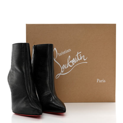 Christian Louboutin Calfskin Lizard Embossed So Kate Booty 85 Ankle Boots 36 Black 10 of 10