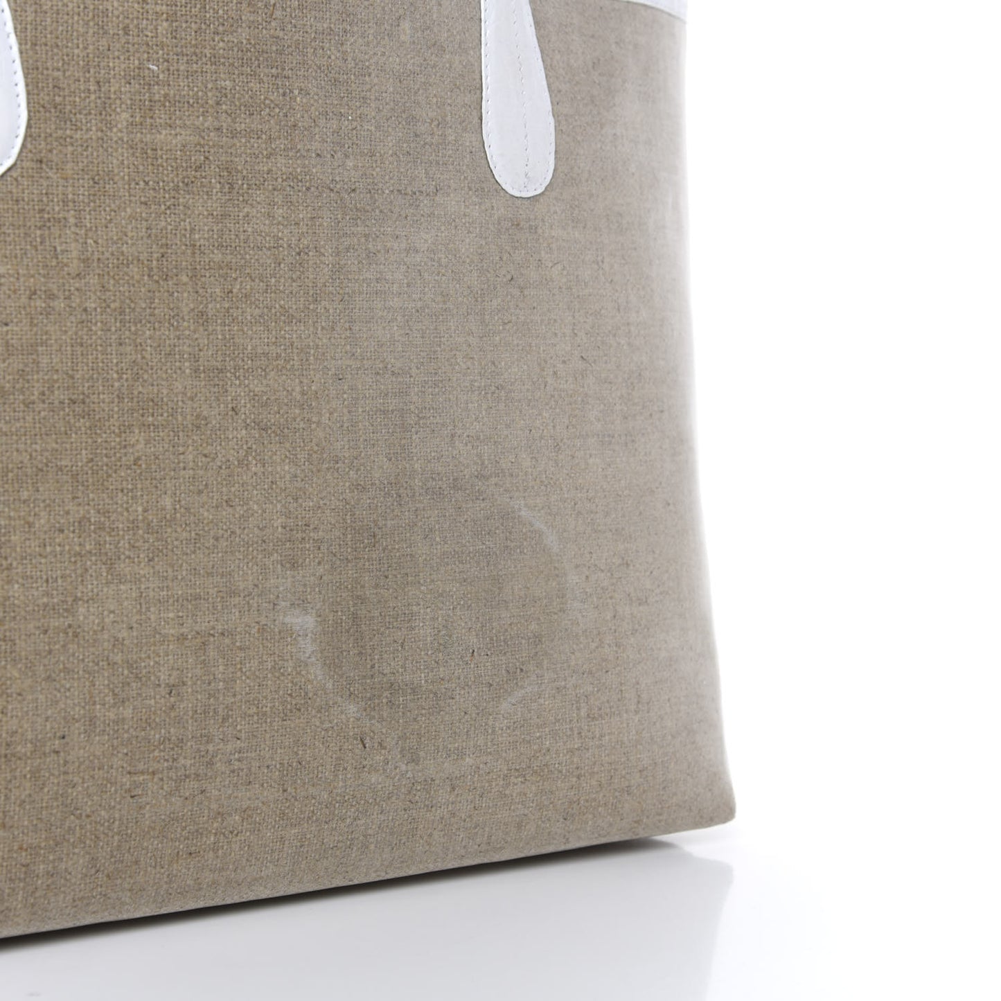 Linen Crocodile Erica Shopper Tote White