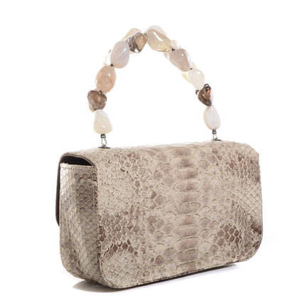 Chanel Python Stone Embellished Mini Flap Beige 3 of 8