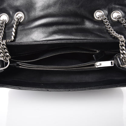 Saint Laurent Calfskin Y Quilted Monogram Medium Loulou Chain Satchel Black 5 of 17