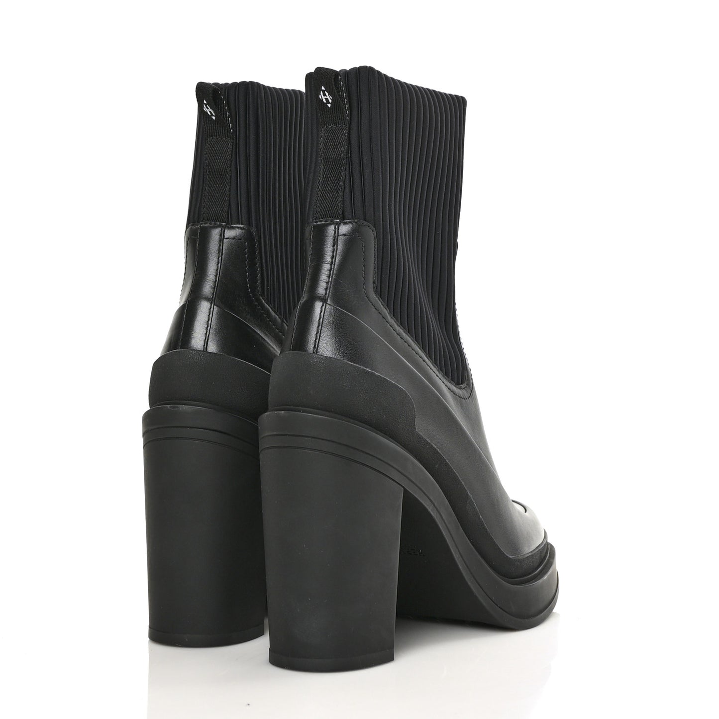 Technical Canvas Calfskin Womens Vandale Ankle Boots 37 Black
