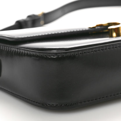 Celine Shiny Calfskin Triomphe Shoulder Bag Black 9 of 12