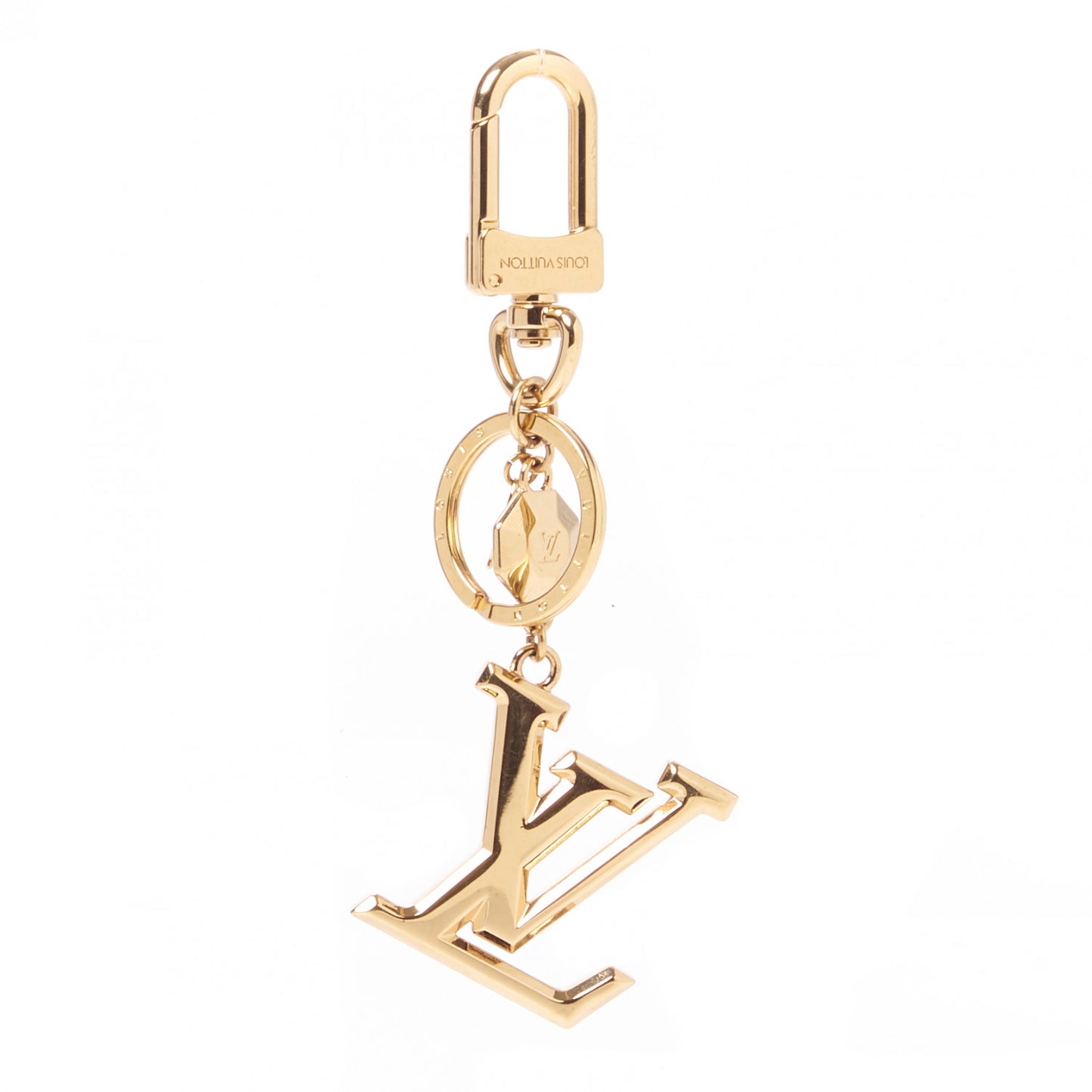 LV Facettes Bag Charm Key Holder Gold
