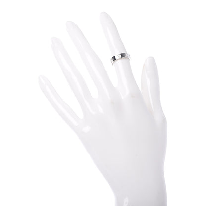 Cartier 18K White Gold Diamond 4mm LOVE Wedding Band Ring 48 4.5 2 of 5