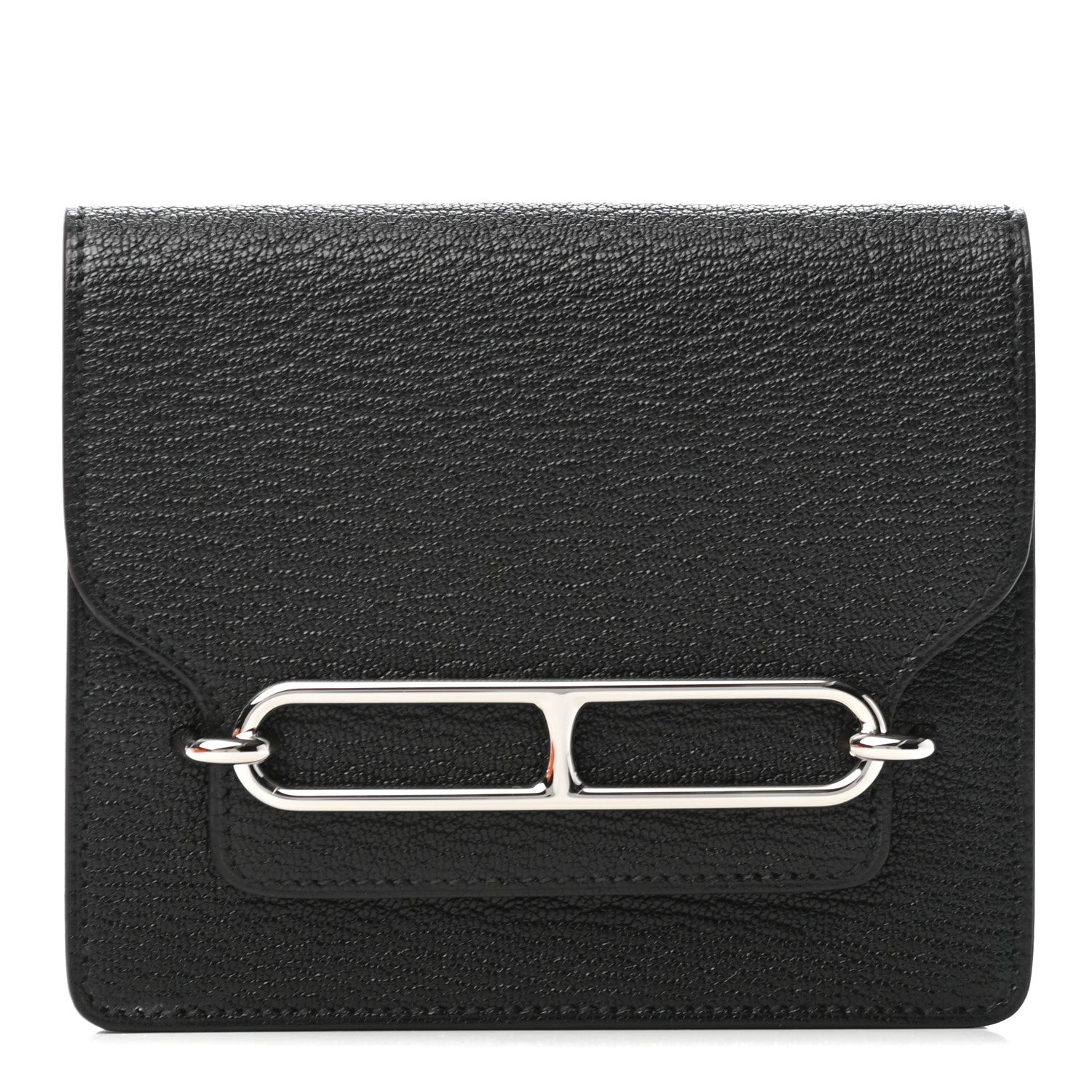 Hermes Chevre Mysore Roulis Slim Wallet Black 2 of 9