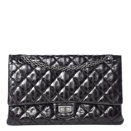Chanel Metallic Calfskin Striped 2.55 Reissue 226 Flap Black 1 of 11