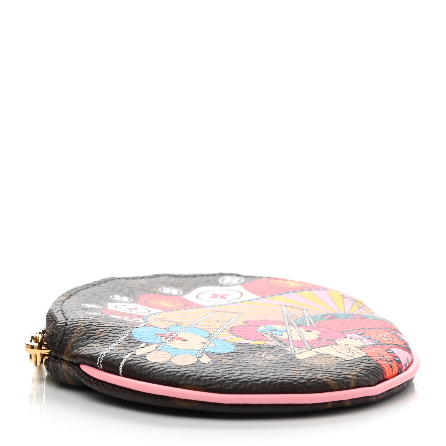 Louis Vuitton Monogram 2020 Christmas Animation Swing Ride Round Coin Purse Pink Poppy 4 of 8