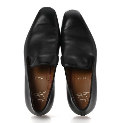 Christian Louboutin Mens Calfskin Brosse Dandelion Flat Loafers 41.5 Black 2 of 8
