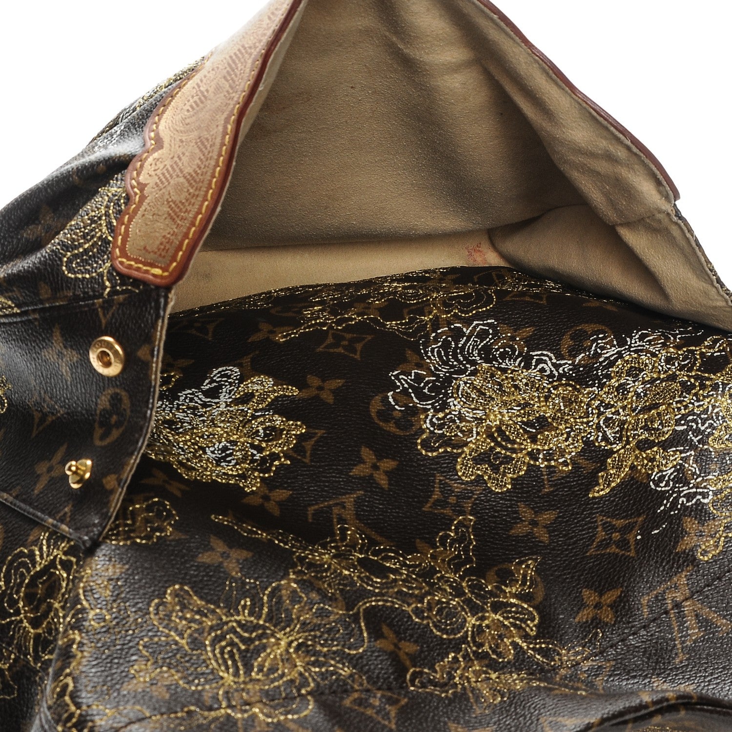 Louis Vuitton Monogram Dentelle Fersen Gold 7 of 10