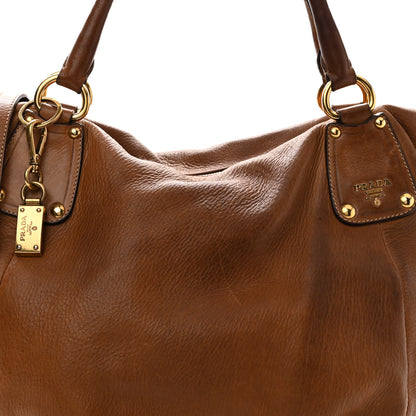 Prada Cervo Shine Tote  Nocciolo 8 of 10