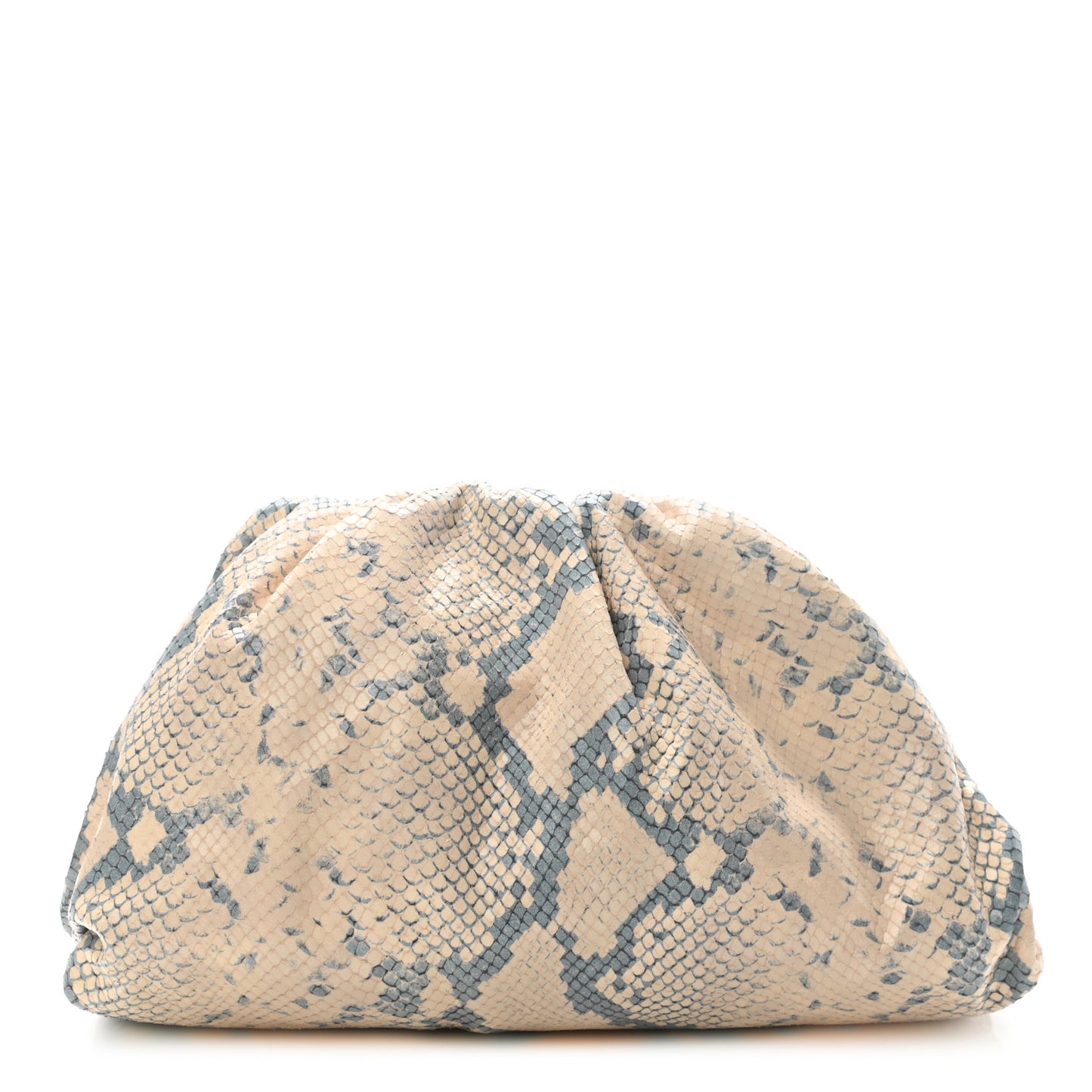 Goatskin Python Embossed Teen Pouch Cantaloupe
