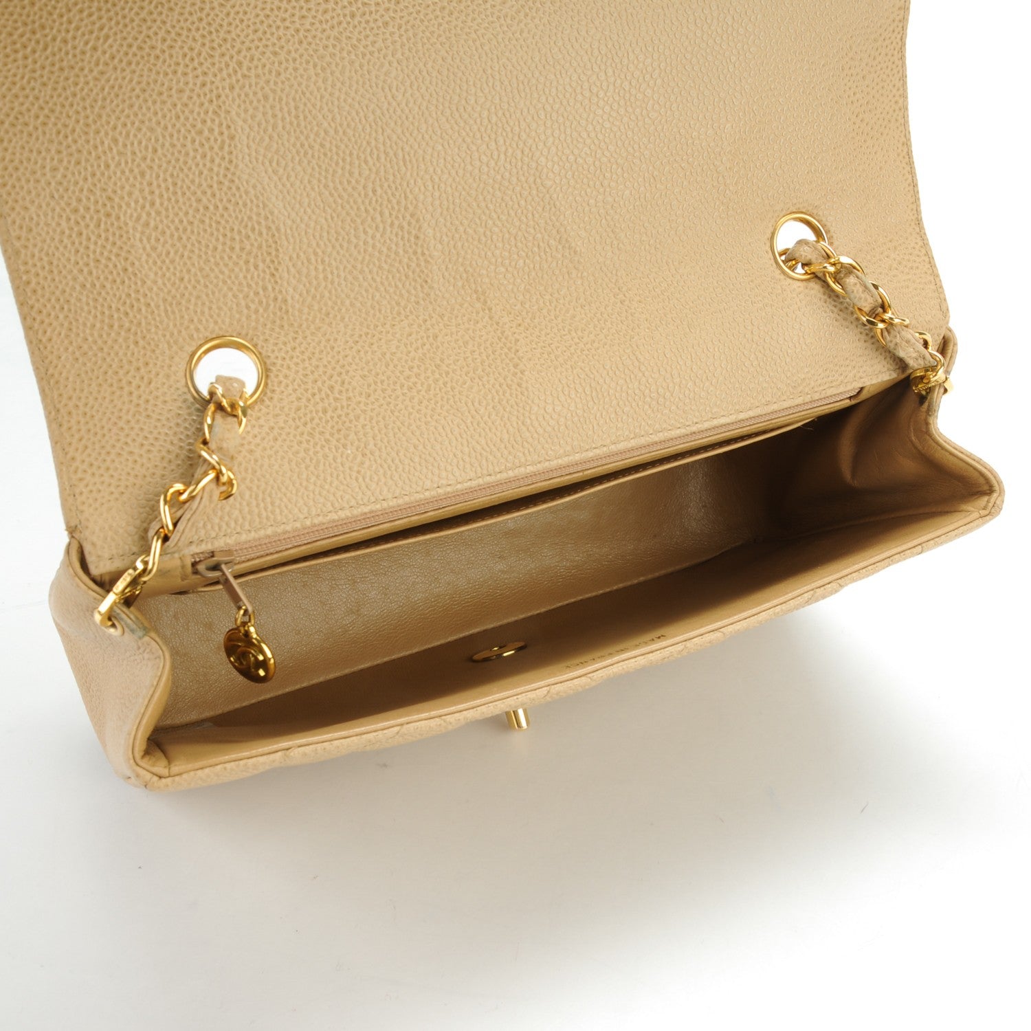 Chanel Caviar Quilted Medium Single Flap Beige 5 of 8