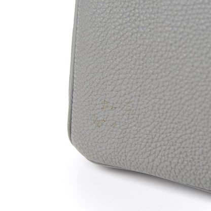Hermes Togo Bi-Color Birkin 35 Gris Mouette Bleu Agate 10 of 15