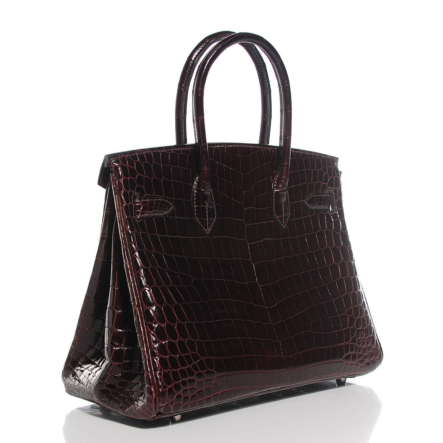 Shiny Niloticus Crocodile Birkin 30 Chocolate