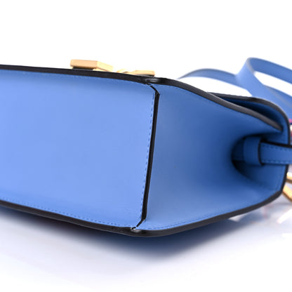 Gucci Vitello Fontanella Web Mini Sylvie Top Handle Bag Clear Sky Blue 10 of 11