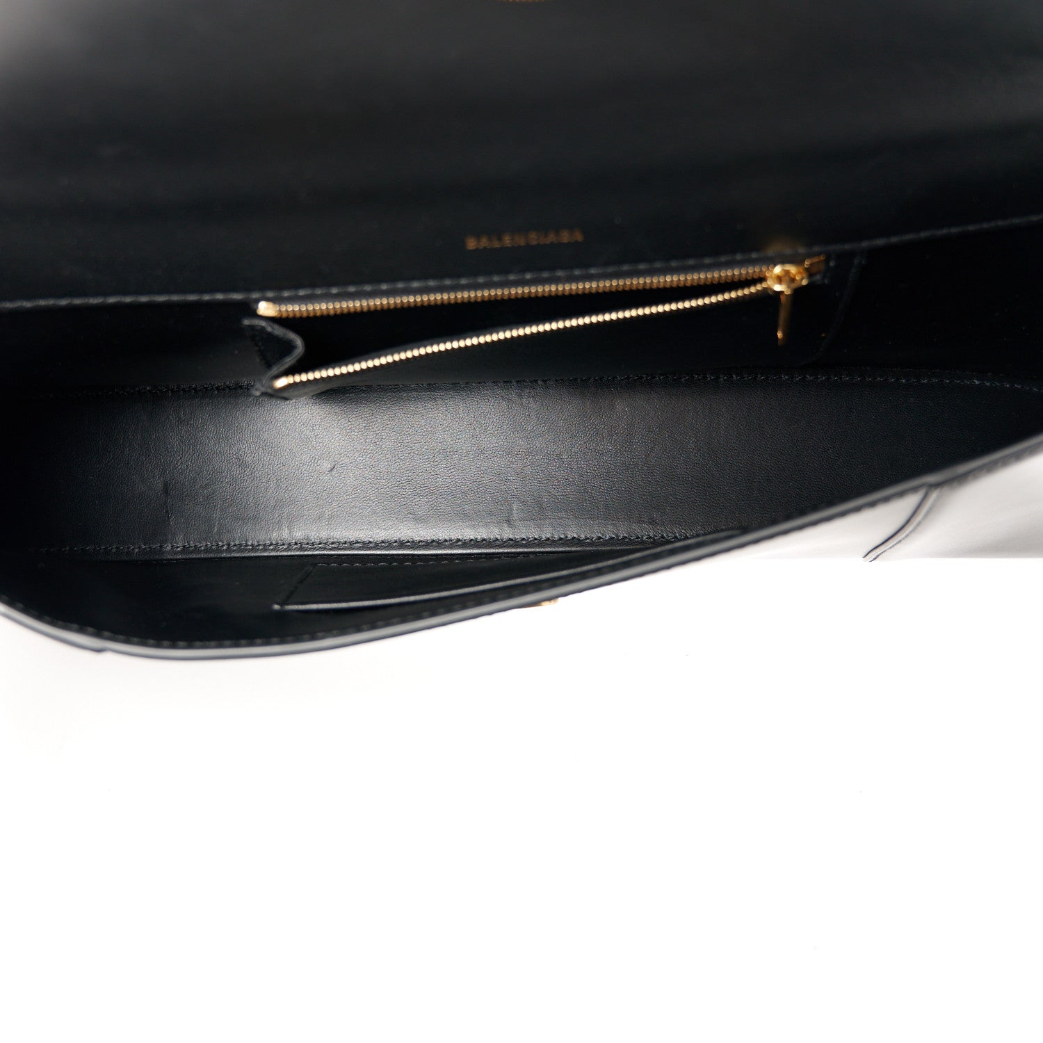 Balenciaga Shiny Box Calfskin Hourglass Stretch Top Handle Bag Black 5 of 12
