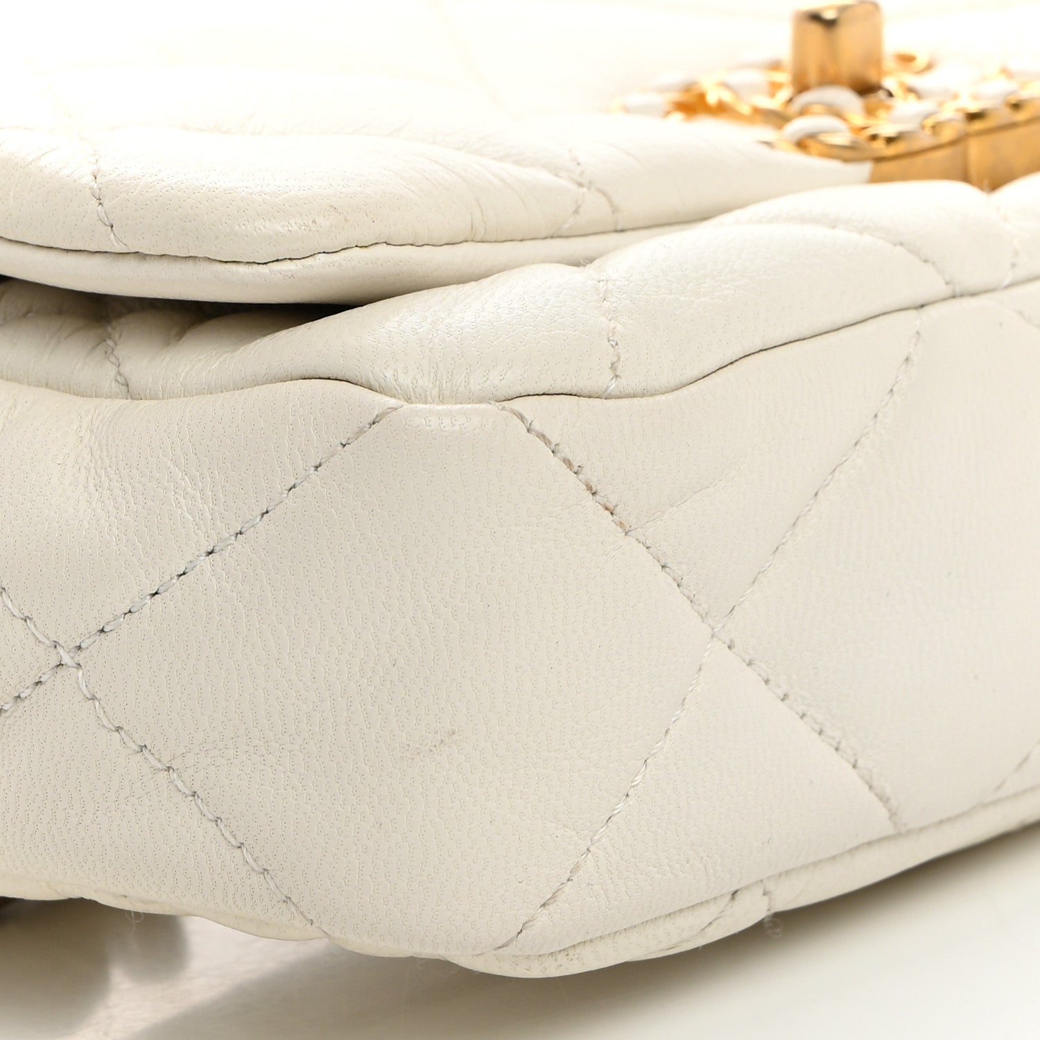 Chanel Goatskin Quilted Chanel 19 Waist Bag White 9 of 11