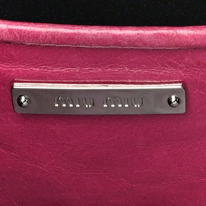 Miu Miu Vitello Lux Matelasse Double Zip Shoulder Bag Peonia 7 of 14