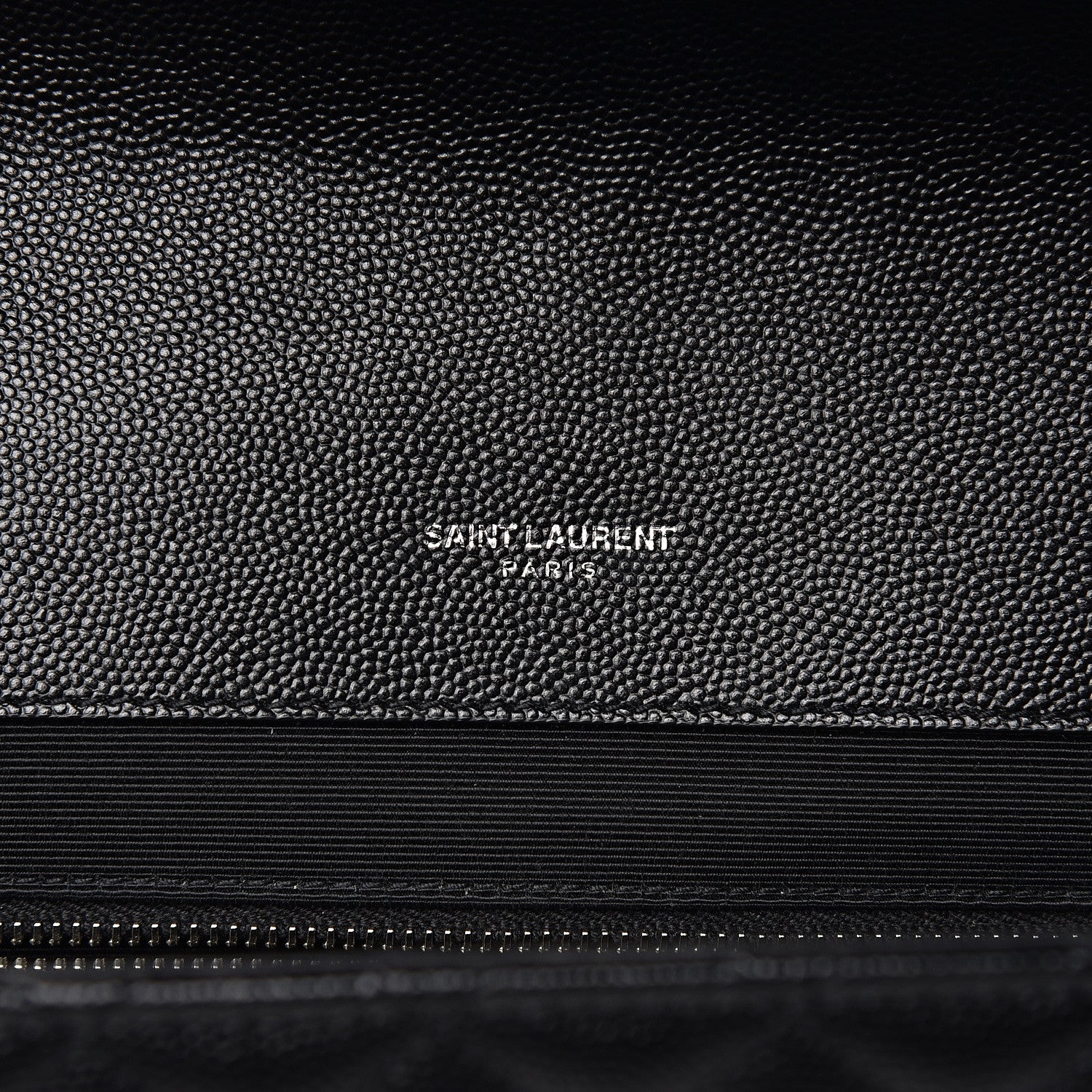 Saint Laurent Grain De Poudre Large Tri-Quilt Monogram Satchel Black 8 of 10