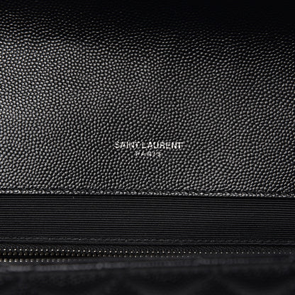 Saint Laurent Grain De Poudre Large Tri-Quilt Monogram Satchel Black 8 of 10