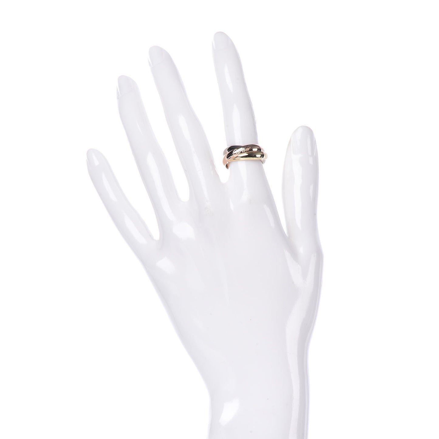18K Pink Yellow White Gold Classic Trinity Ring 49 4.75