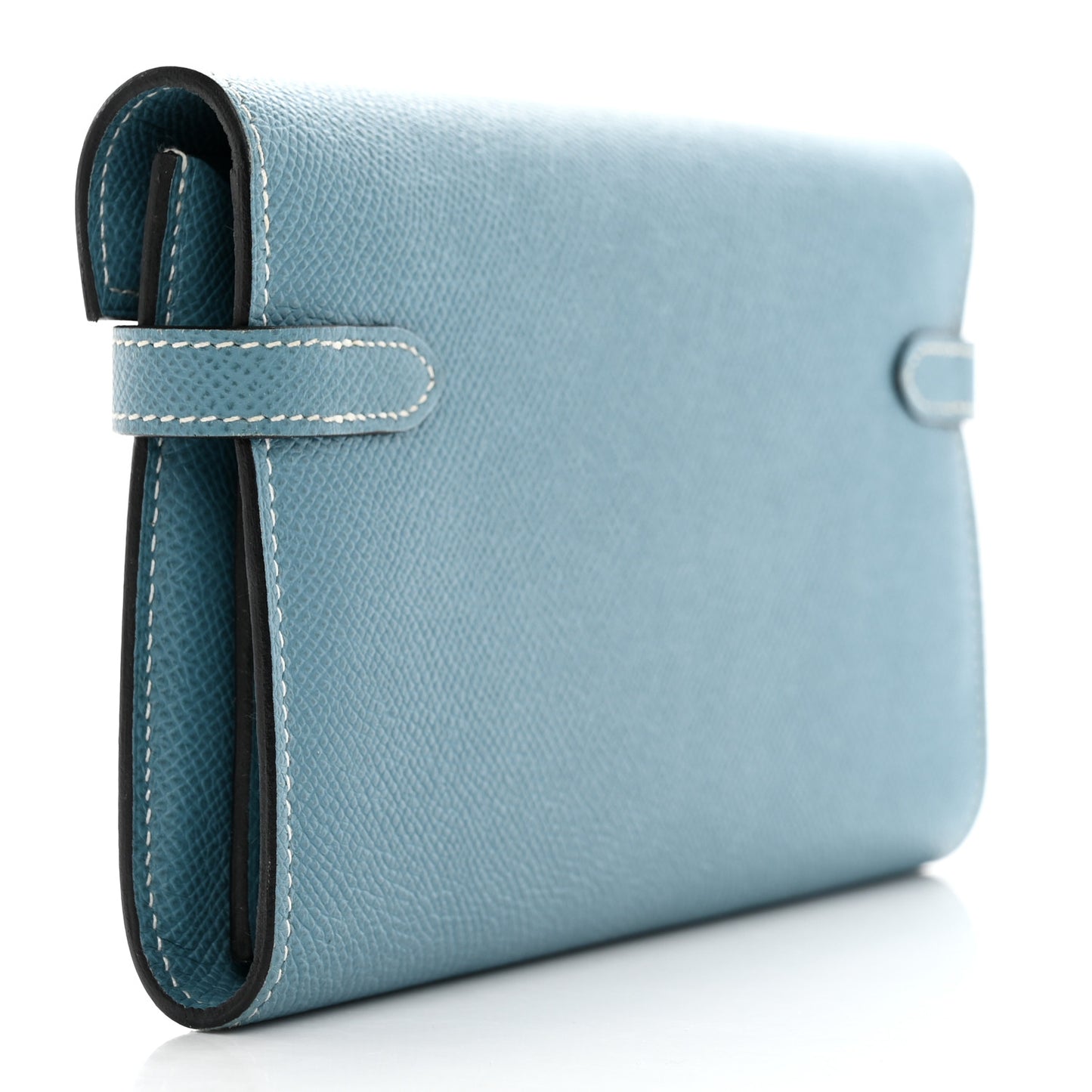 Epsom Kelly Longue Wallet Blue Jean
