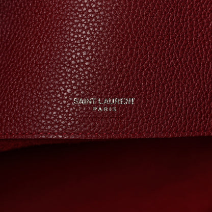 Saint Laurent Grained Calfskin Small Supple Sac De Jour Dark Pallisandre 6 of 10