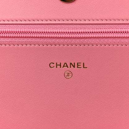 Chanel Caviar Quilted Boy Wallet On Chain WOC Pink 6 of 12