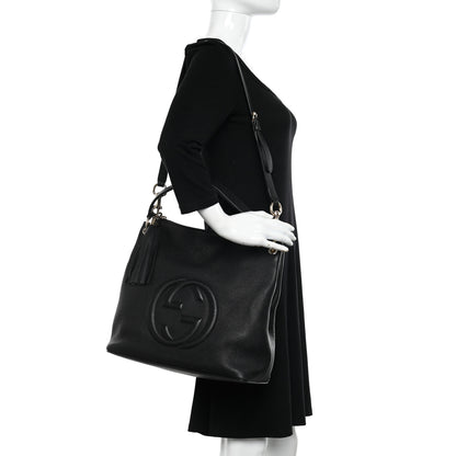Gucci Pebbled Calfskin Large Soho Hobo Black 2 of 10