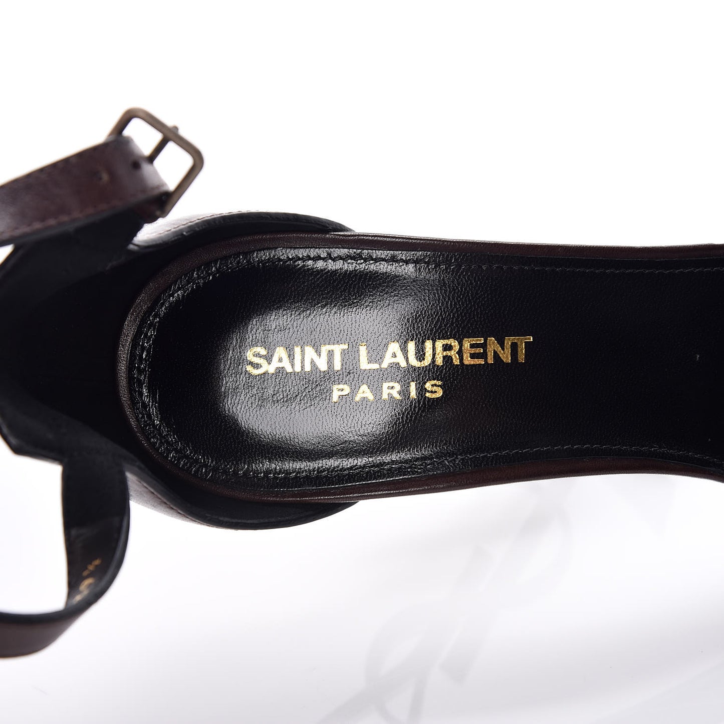 Calfskin Opyum Sandals 39.5 Brown
