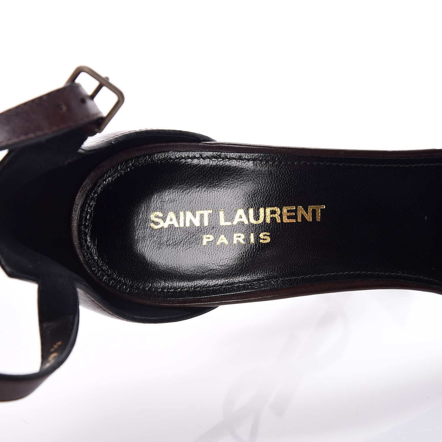 Saint Laurent Calfskin Opyum Sandals 39.5 Brown 6 of 9