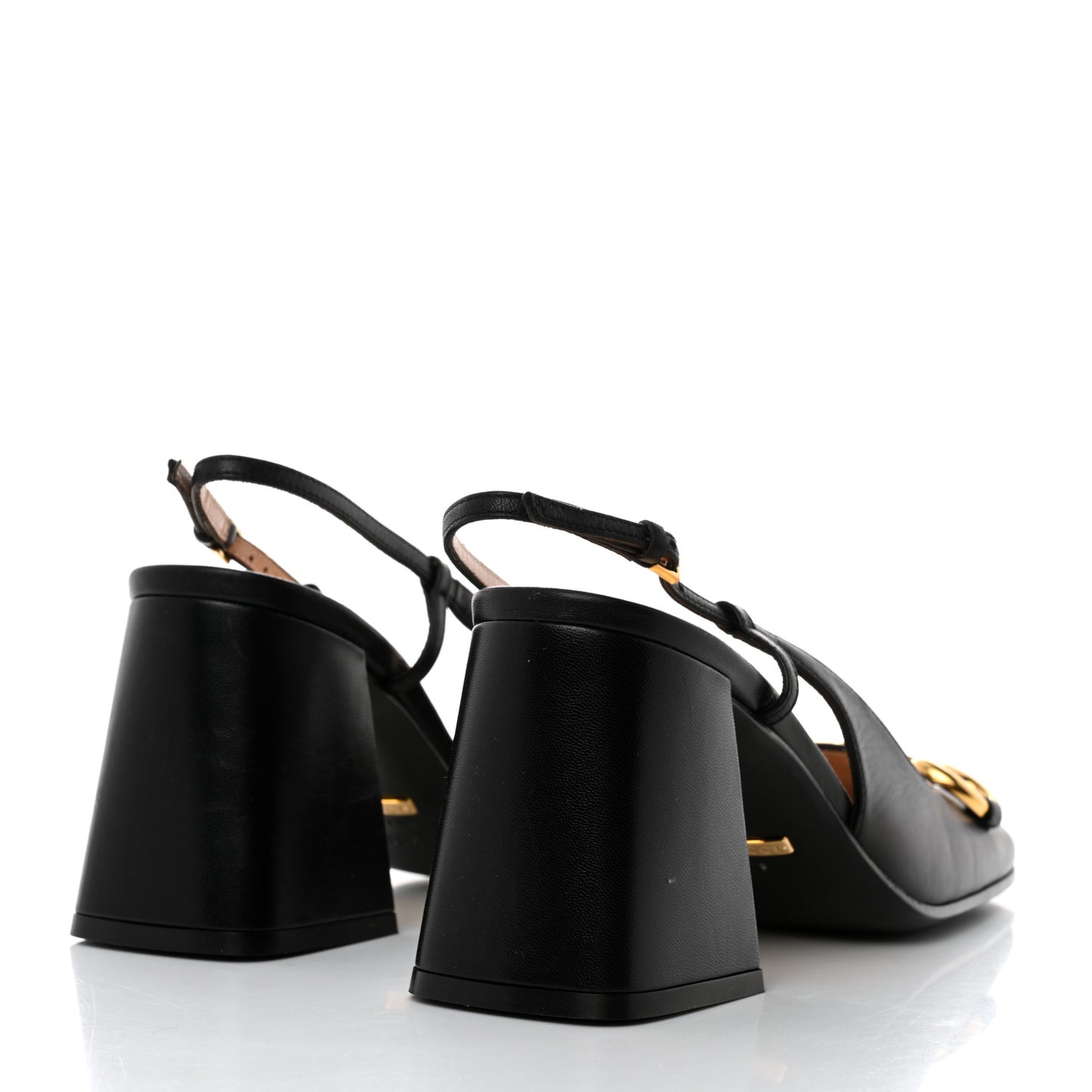 Malaga Kid Horsebit 75mm Slingback Pumps 38.5 Black