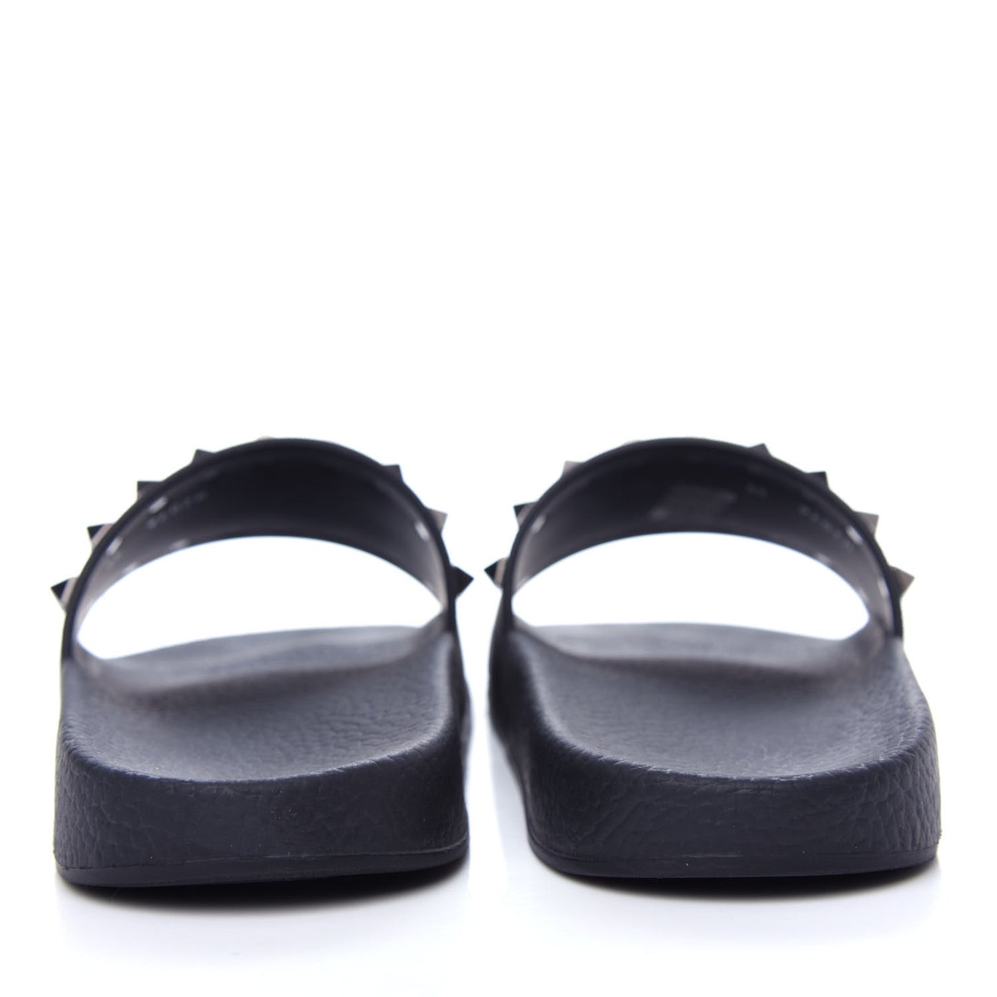 Rubber Rockstud Slide Sandals 38 Black