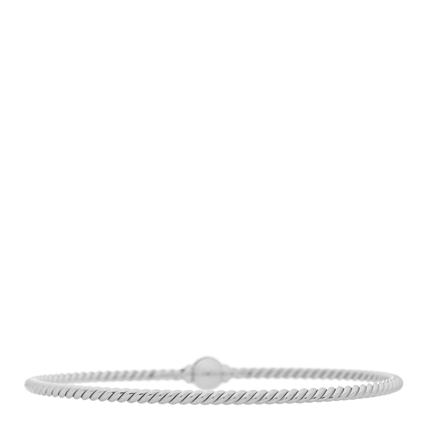 David Yurman 18K White Gold Diamond 2.6mm Solari Center Station Bracelet 2 of 3