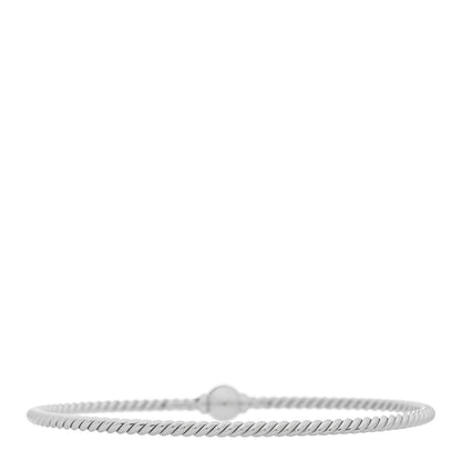 David Yurman 18K White Gold Diamond 2.6mm Solari Center Station Bracelet 2 of 3