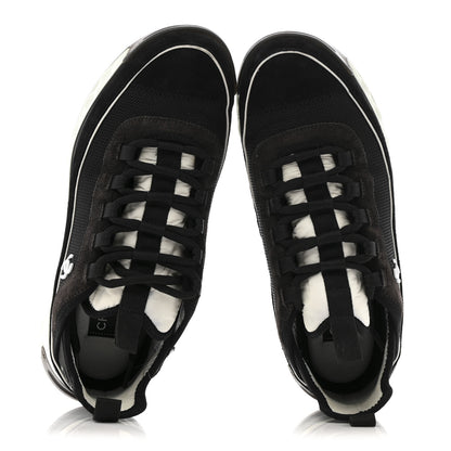 Chanel Fabric Suede CC Sneakers 40 Black Dark Grey 2 of 12